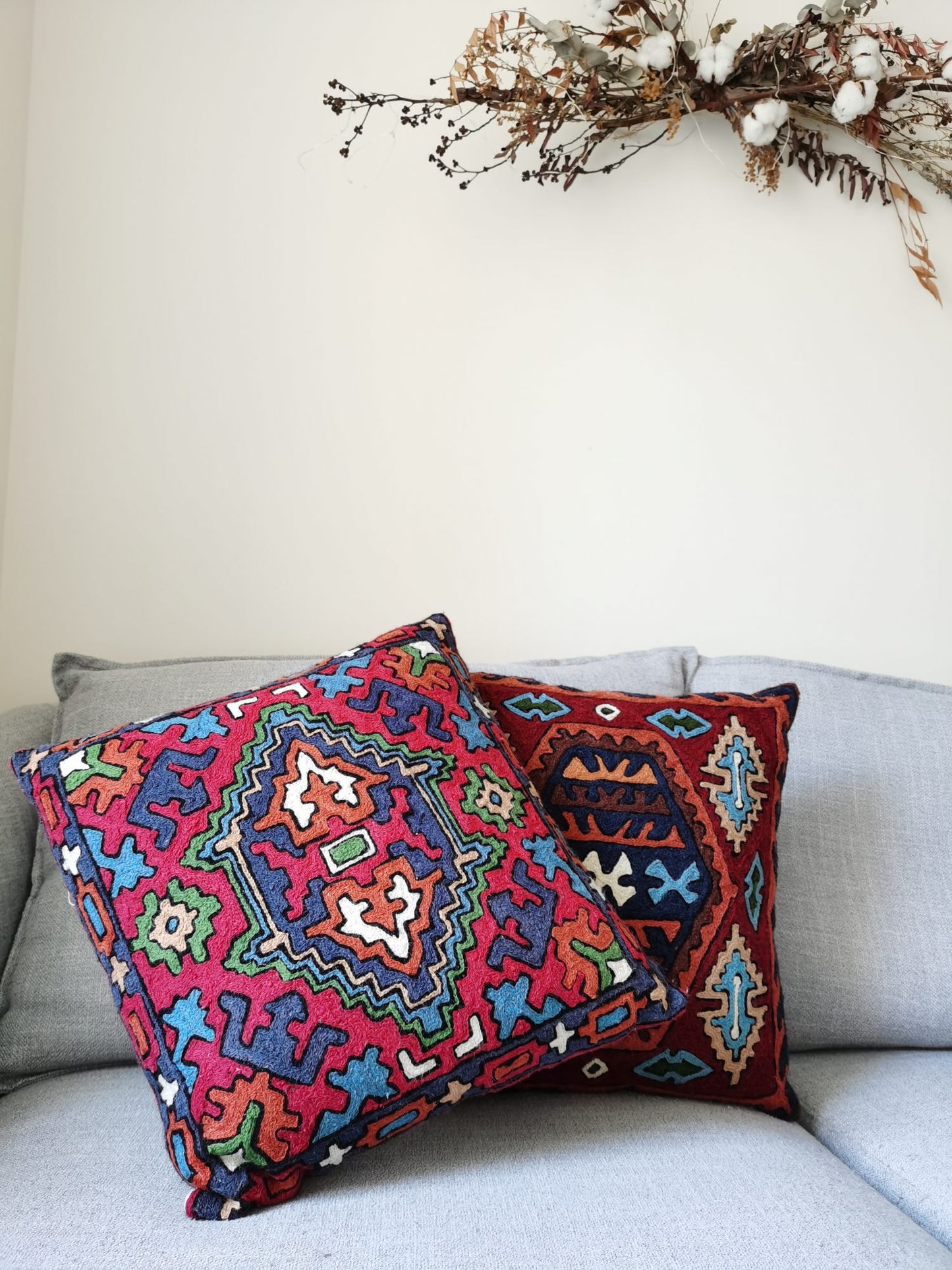 Kashmir Handwoven Wool Ethnic Cushion Cover 喀什米爾羊毛人手編織民族風咕臣套 [India]