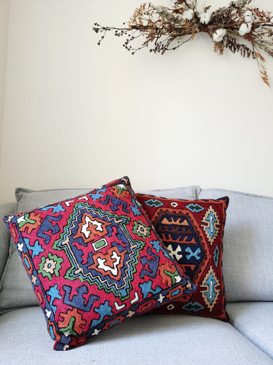 Kashmir Handwoven Wool Ethnic Cushion Cover 喀什米爾羊毛人手編織民族風咕臣套 [India]